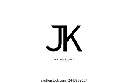 JK, KJ, J, K, Abstract Letters Logo Monogram