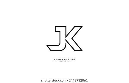 JK, KJ, J, K, Abstract Letters Logo Monogram