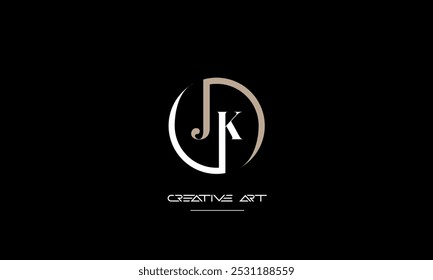 JK, KJ, J, K abstract letters logo monogram