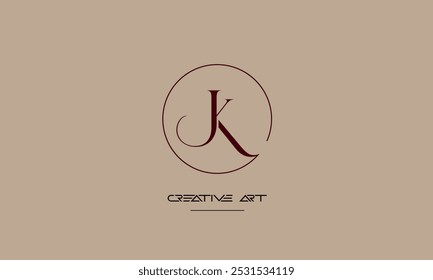 JK, KJ, J, K abstract letters logo monogram
