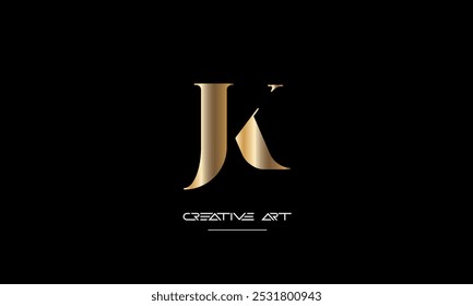 JK, KJ, J, K abstract letters logo monogram