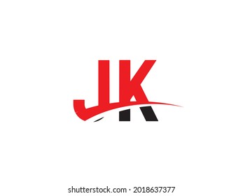 JK Letter Initial Logo Design Template