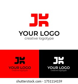 Diseño de logotipo de letra JK Diseño de logotipo J y K Logotipo de diseño moderno Vector de plantilla