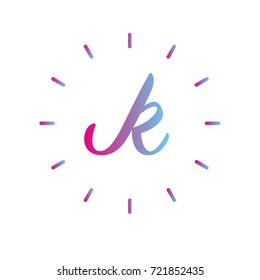 JK Letter Logo design with square element  