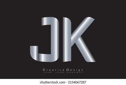 JK letter logo design template vector