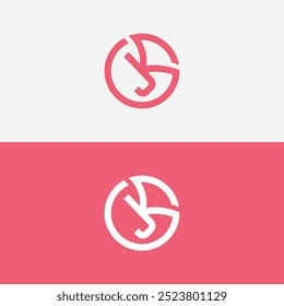 JK Letter Logo Design Template Vector. Creative initials letter JK logo concept.
