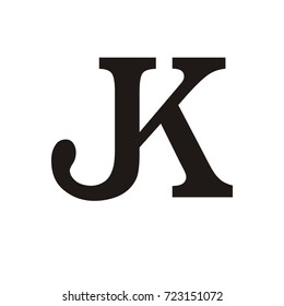 JK letter logo design vector