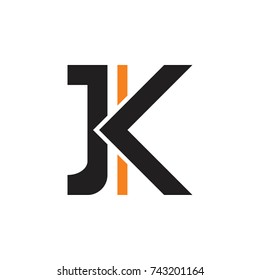 JK letter logo design vector