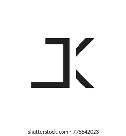 JK letter logo design vector