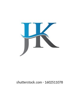 JK letter Type Logo Design vector Template. Letter JK logo Design