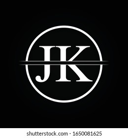 JK letter Type Logo Design vector Template. Abstract Letter JK logo Design