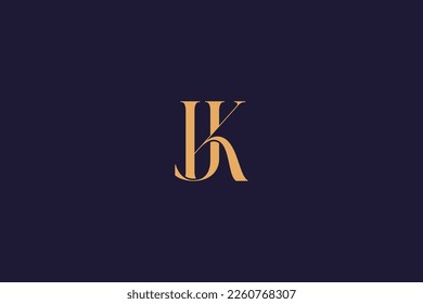 JK letter typography luxury logo design, JK fashion brand logo design, Jk golden letter logo 