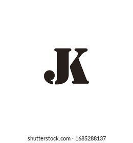 Jk Letter Vector Logo Design Stock Vector (Royalty Free) 1685288137 ...