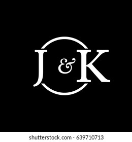 Jk Logo Stock Vector Royalty Free