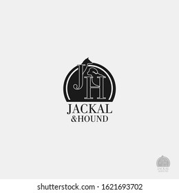J&K logo design jackal and hound design concept