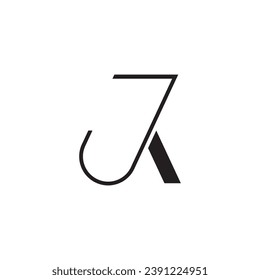 jk logo design on white background.