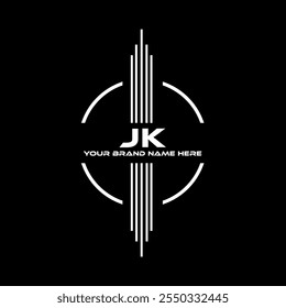 Diseño del logotipo de JK, logotipo simple y moderno de JK. Diseño de alfabeto lujoso JK