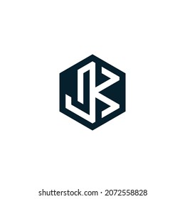 JK logo design vector. monogram logotype template. initials JK symbol icon graphic