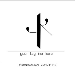 JK Logo – Elegant J and K Interlocked Alphabet Monogram Design