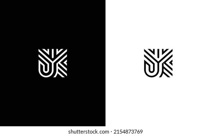 JK Logo Vector. Golden JYK logo on background