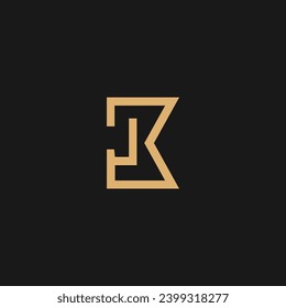 Plantilla de vectores de diseño de logotipo mínimo JK, Ilustración de vectores JK de diseño de carta vinculada inicial,
