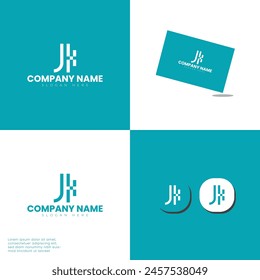 JK minimalist initials logo design for any company. This logo is beautiful and attractive.