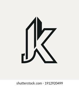 JK properties minimalist wordmark logo
