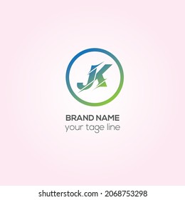 JK con logotipo de vector redondo, logotipo empresarial, monograma de empresa