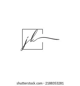 JK siganture logo concept in high quality professional design that will print well across any print media