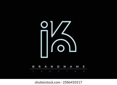 JK Technology Letter Logo Template. This tech letter logo is a graphic mark that uses letters to represent a technology company.