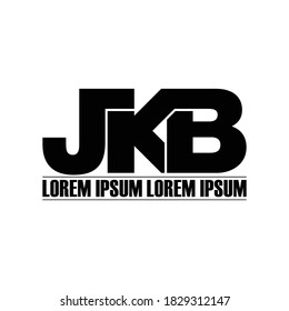 JKB letter monogram logo design vector