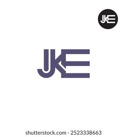 Diseño de monograma de letra de logotipo JKE