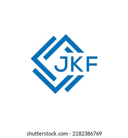 JKF letter logo design on white background. JKF creative circle letter logo concept. JKF letter design.
