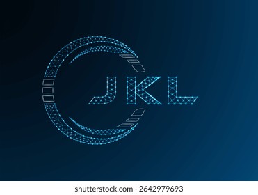 JKL low poly letter logo vector design. JKL lower poly logo design. Low poly logo.