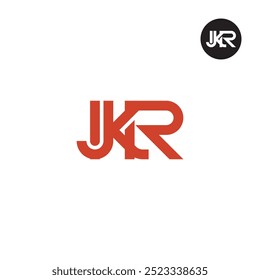 Diseño de monograma de letra de logotipo JKR