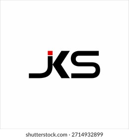 Diseño de logotipo de letras JKS con flecha trasera.