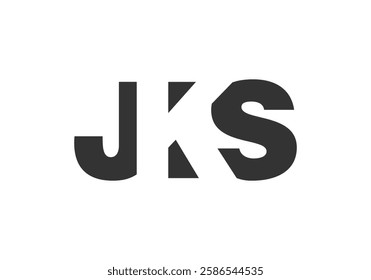 JKS logo design. Initial letter J K S bold font style for tech startups, consulting, corporate branding. Creative company name, headlines typography identity, trendy logotype. Vector illustration.