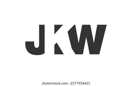 JKW logo design. Initial letter J K W bold font style for tech startups, consulting, corporate branding. Creative company name, headlines typography identity, trendy logotype. Vector illustration.