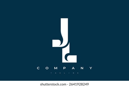 JL Abstract Geometric Logo Design. Modern and elegant logo design with simplistic typography elements, showcasing branding excellence.