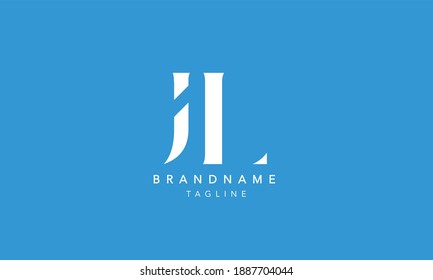 JL Alphabet initial Letter Monogram Icon Logo vector illustration