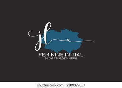JL beauty monogram and elegant logo design handwriting logo of initial signature, wedding, fashion, floral and botanical with creative template.