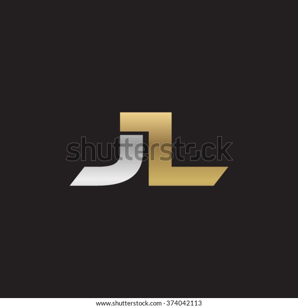 Jl Company Linked Letter Logo Golden 스톡 벡터(로열티 프리) 374042113