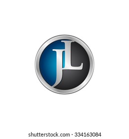 JL initial circle logo blue