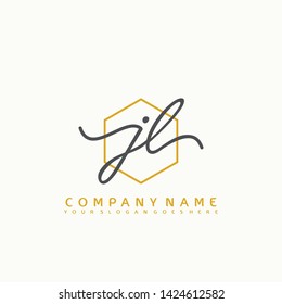 JL Initial handwriting logo concept