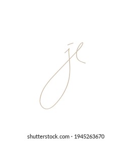 Logotipo inicial de escritura a mano de Jl para identidad