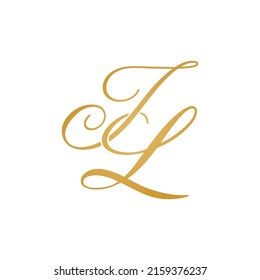 JL initial logo design vector stock