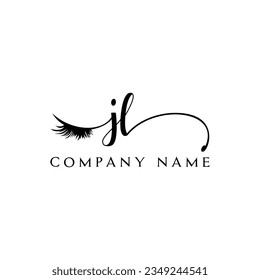 JL Logo-Logo-Logo-Wimpern-Vektorgrafik modern