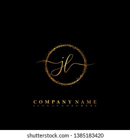 JL Initial luxury handwriting logo vector