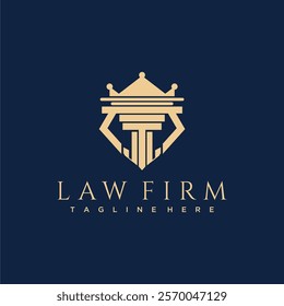 JL initial monogram logo for lawfirm vector design