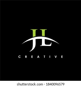 Ilustración vectorial de la plantilla de diseño del logotipo inicial de la carta JL	
